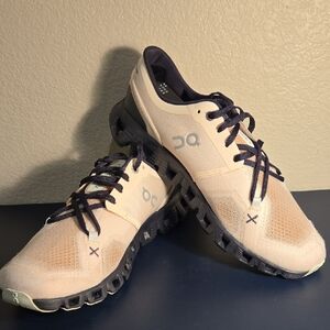 ON Cloud X 3 Shoes Fawn/Magnet Athletic Running Sneakers Women’s 8.5